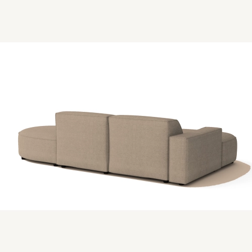 Olio Autentico Sofa narożna w kształcie litery L Tkanina Raven 30